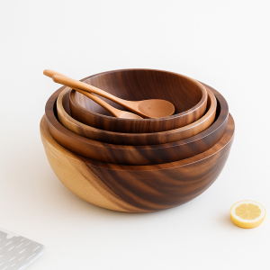 Kitchen Natural Wooden Bowl
